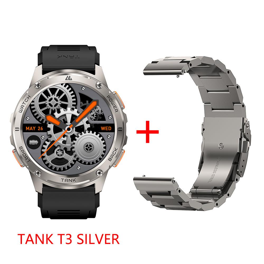 Original KOSPET TANK T3 Smart Watch For Men Military Smartwatch Women Digital Fitness Watches  AI Voice AOD Bluetooth