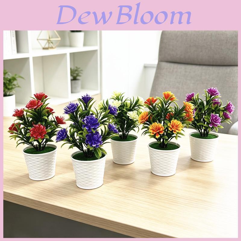 Artificial Wickerstyle Flower Pot With Plastic Flowers Decor For Home And Outdoor Use