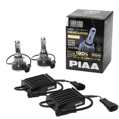 PIAA LEH121 LED Light Vehicle Inspection Premium Long for Highway Driving Headlight/Fog Bulbs, HB3/HB4/HIR1/HIR2, 6000K, 58000cd/6500lm Equivalent,