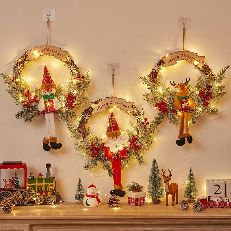 Christmas Door Wreath & Holiday Ornament for Festive Decor