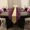 Table Runner Luxury High Quality Gold Rhinestones Faux Flannel Diamond Home Table Runners Pillow Case Table Mat For Wedding