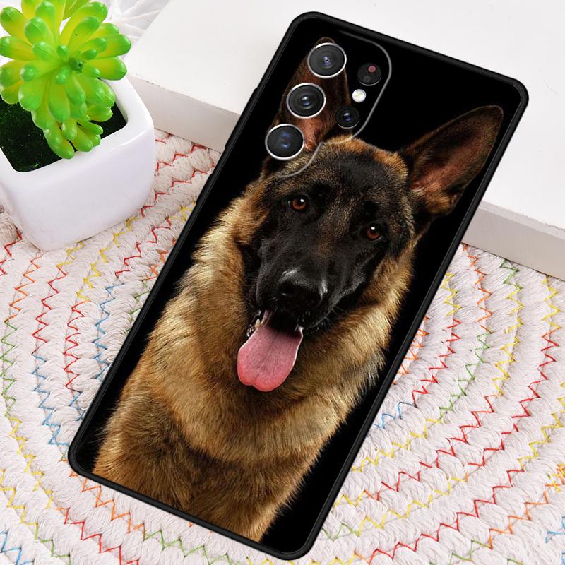 German Shepherd Funny dog Silicone Phone Case For Samsung Galaxy note 10 pro S26 S25 S24 S23 S22 S21 Plus S25Ultra Capa Cover