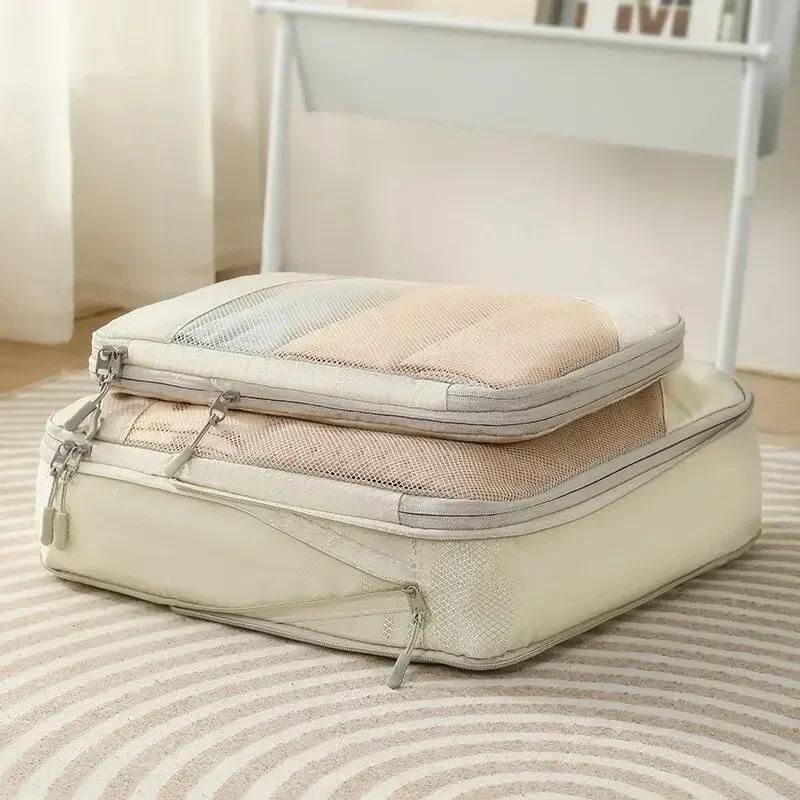 Travel Storage Bag Compressible Packing Cubes Carry on Travel Suitcase Luggage Organizer Foldable Waterproof Handbag Travel Bag