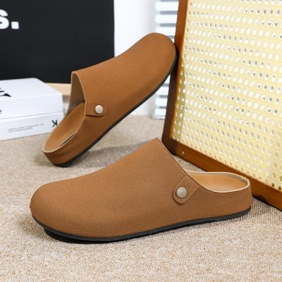 Spring New Baotou Half Tray Men's Soft-soled Birkenstocks Simple and Versatile Casual Shoes Comfortable Slippers Men