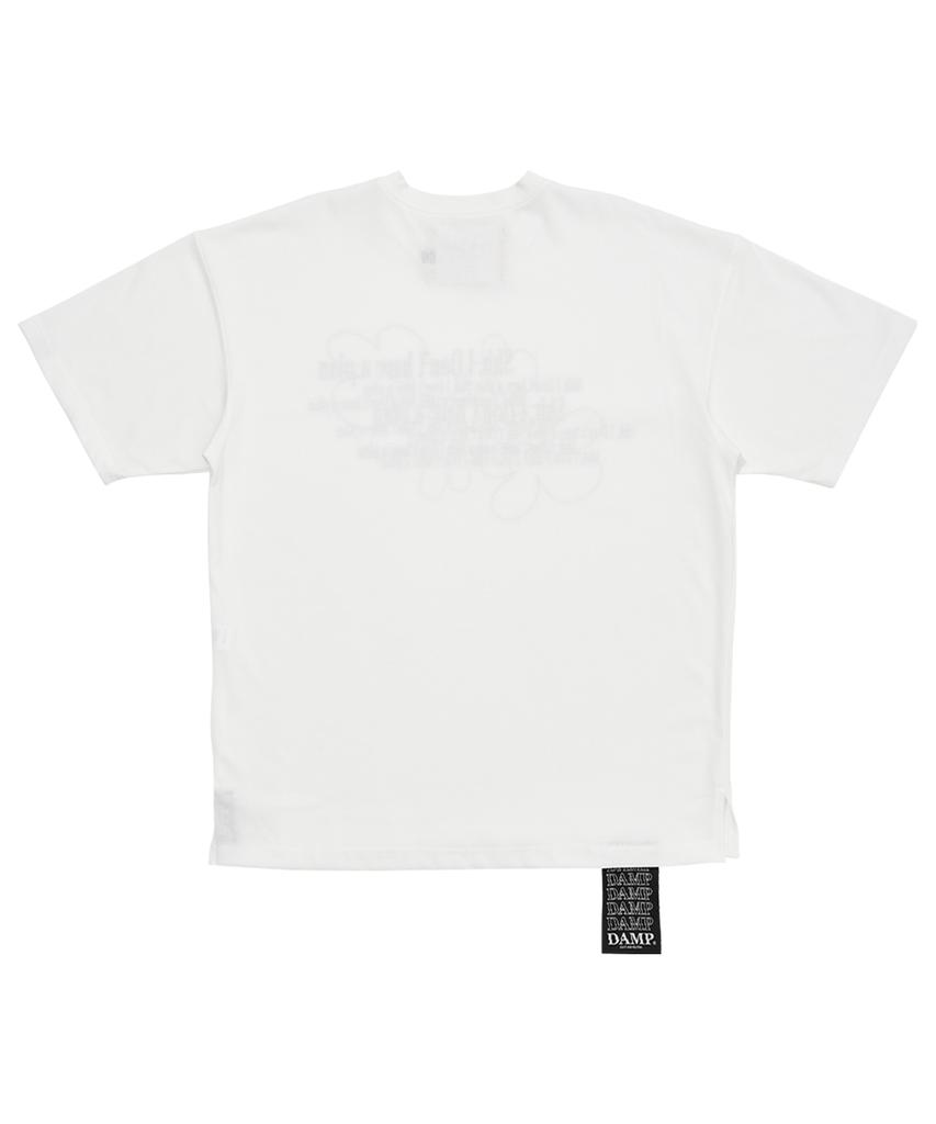 DAMP Flower Oversized Short Sleeve T-Shirt_White