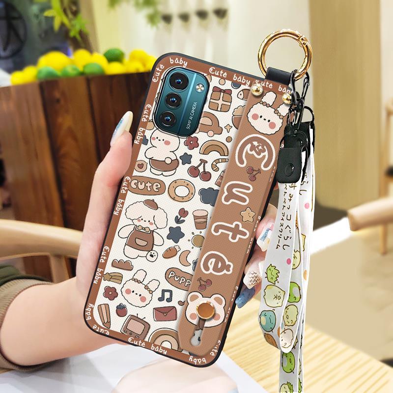 Phone Holder Shockproof Phone Case For Nokia G11/G21 Cartoon Lanyard Protective Waterproof Back Cover Fashion Design
