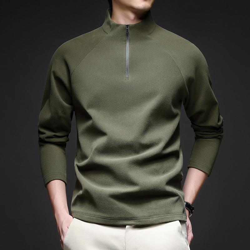 

Men s Thermal Fleece Half-Zip Stand Collar Sweatshirt - Self-Heating Winter Base Layer XXXL