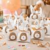 50PCS Long Ear Treat Bags Bunny Sheep Mouse Print Snack Packaging Bag  Easter Party Favor
