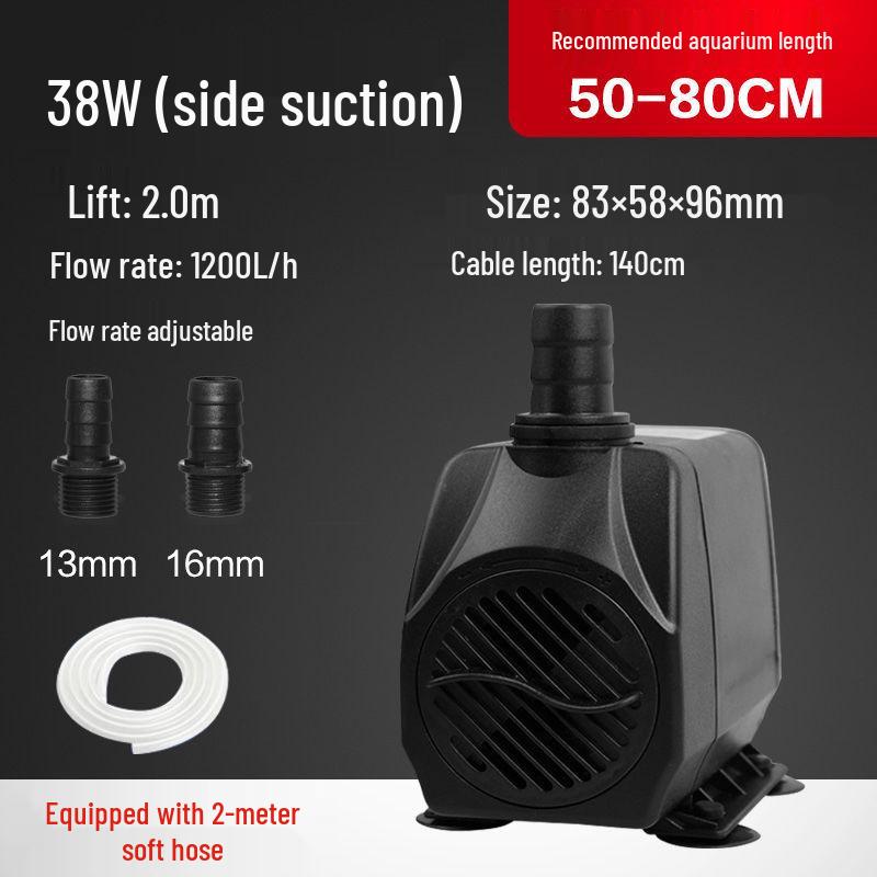 Goldfish Tank Mini Silent Submersible Pump for Rockery Waterfall, Fountain, and Circulation Filter.