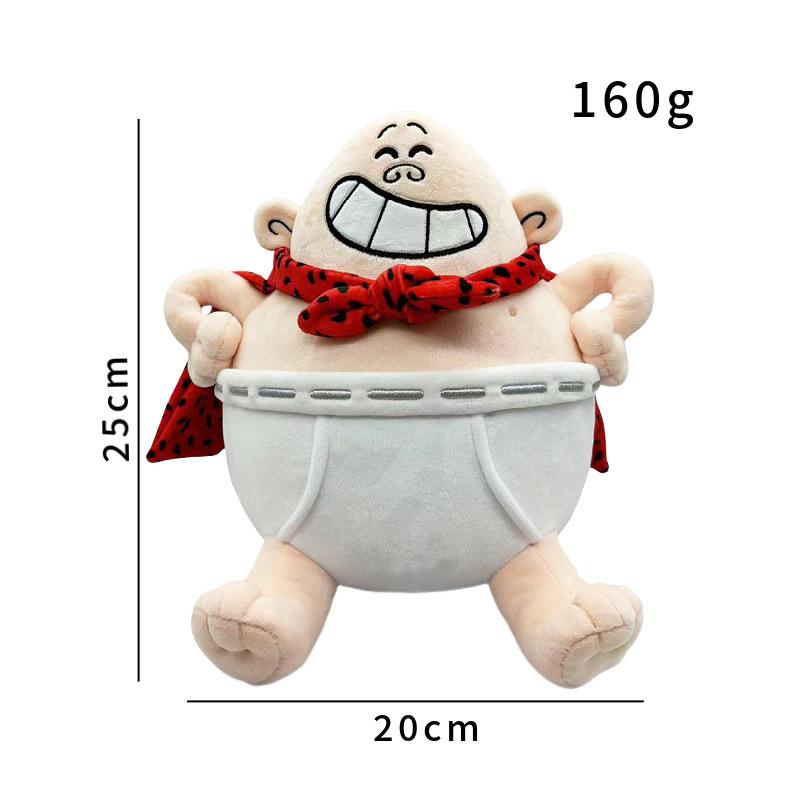 New 25cm Dog Man Plush Game Peripheral Anime 2025 Cartoon Big Belly Captain Plush Toy Doll Sofa Pillow Ornaments Childrens Gift