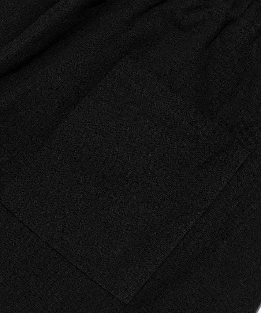 CARGOBROS Linen-Like Pintuck Wide Pants (Black)