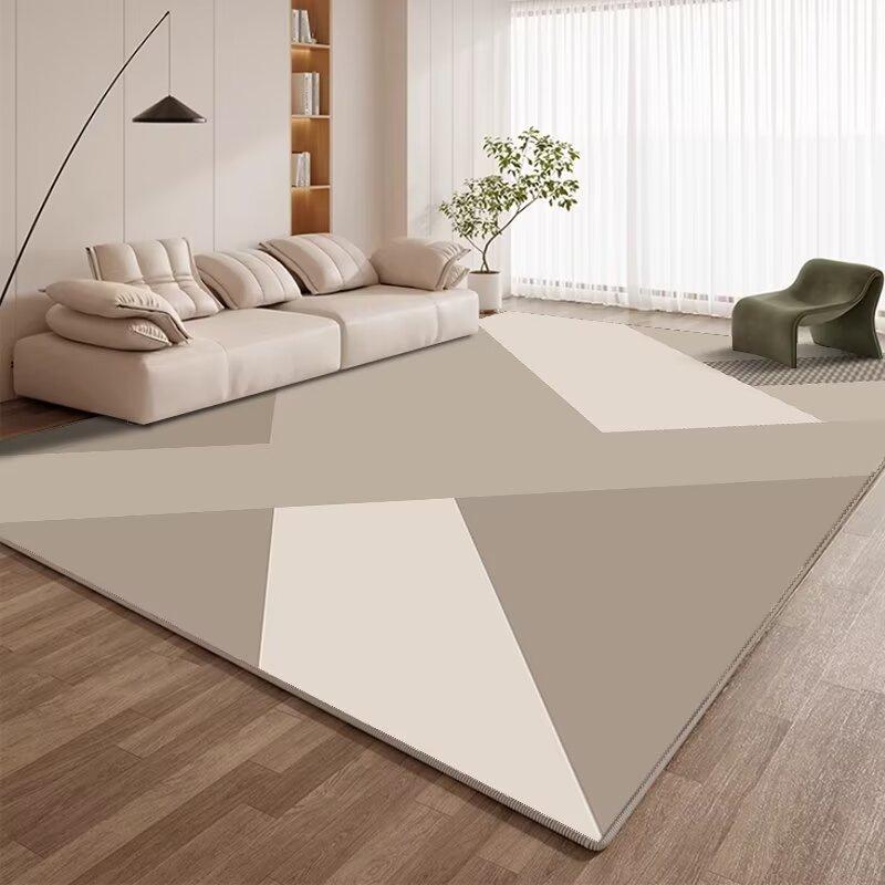 Modern Geometric Carpet Living Room Fashion Simple Style Decoration Soft Large Rugs Bedroom Bedside Non-slip Washable Floor Mats