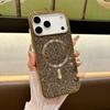 Fashion Bling Diamond Magnetic Phone Case for Iphone 17 Pro Max 16 15 14 13 12 11 Wireless Charging Shockproof Protect Cover