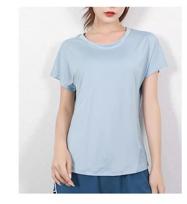 Damen Schnelltrocknendes Rückenfreies Yoga-T-Shirt - Atmungsaktiv, Locker Geschnitten, Kurzärmlige Sommer-Aktivbekleidung