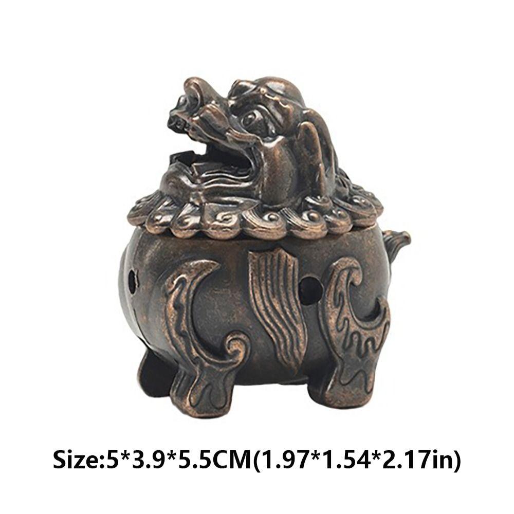 Mini Size Kirin Lion Incense Burner Vintage Incense Stick Holder Sandalwood Censer  Home Decoration
