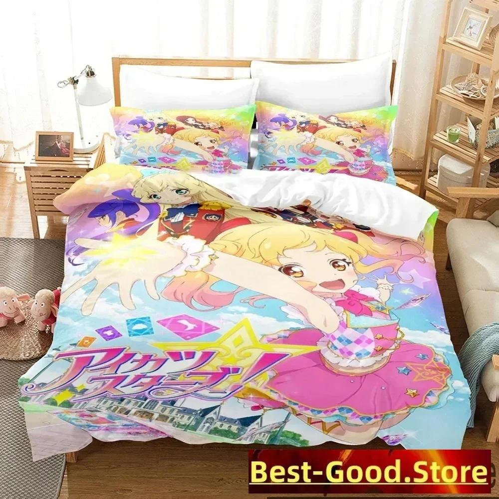 Comforter Aikatsu Idol Activity Anime Bedding Set Printed With Bed Soft Single Double Queen Super King Size