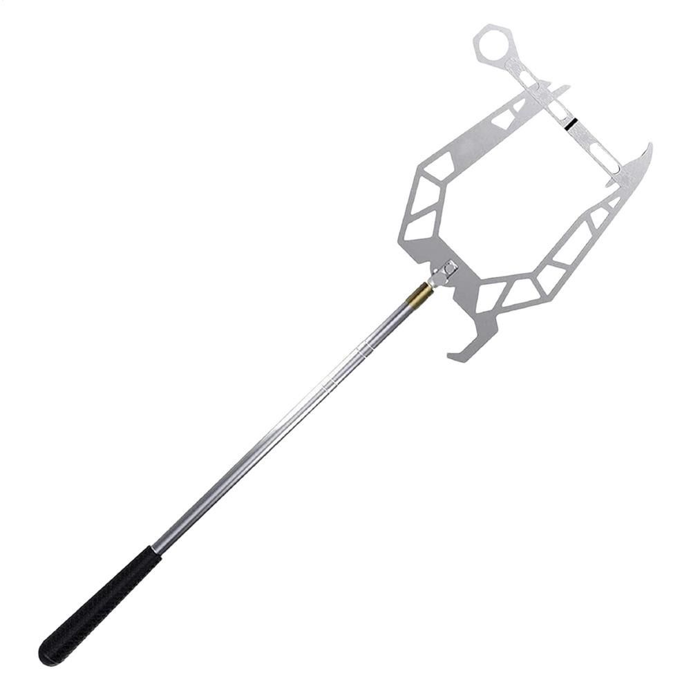 Teleskopstange Andockhaken Edelstahl Langstrecken-Einfädler Teleskop-Bootshaken Stoppen Sie das Schiff
