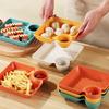 Dip Tray With Container Heat-Resistant Non-Slip Snack Plate Charcuterie Serving Tray For Party Appetizer Fruit & Dip