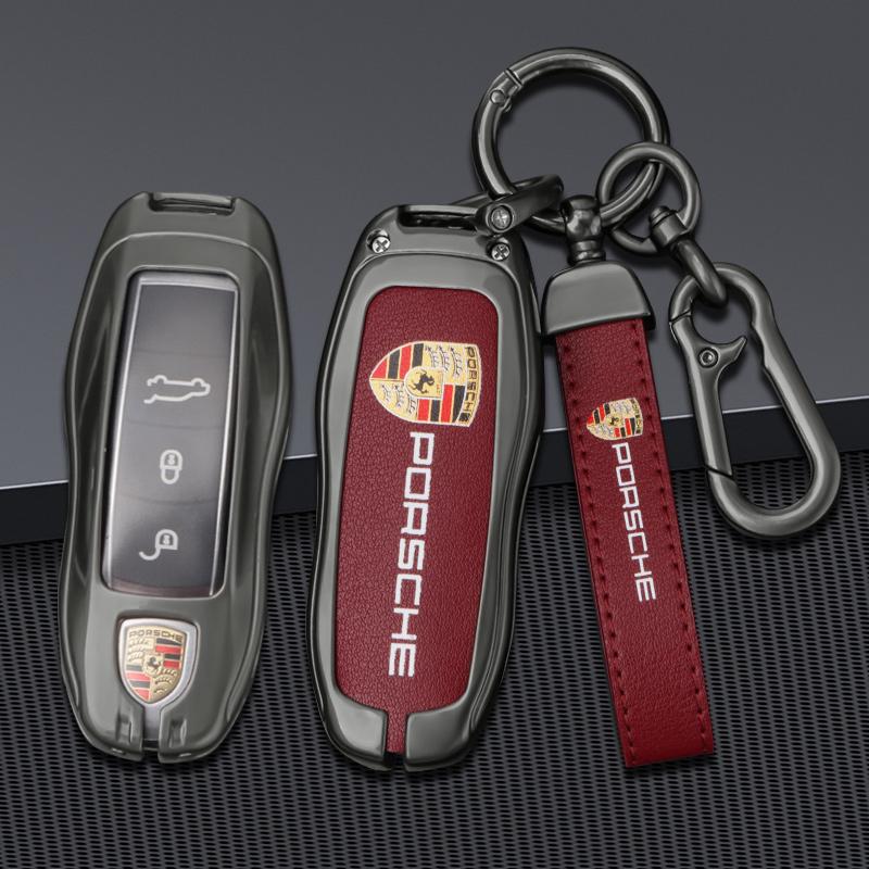 Carcasă Protector Capac Suport Cheie Mașină din Aliaj de Zinc Pentru Porsche Cayenne 911 996 Macan Panamera Boxster 986 987 981 Accesorii Keyless