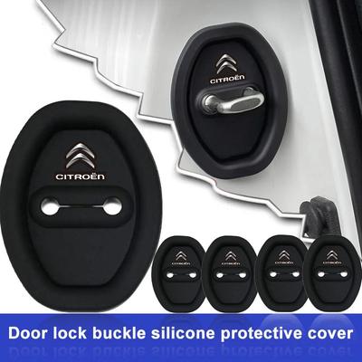 4PCS Car Door Lock Protective Cover Door Lock Cover Case For Citroen C1 C2 C3 C4 C5 C6 C8 C4L DS3 DS4 DS5LS DS6 Accessories