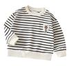 2025 Kids' Striped Sweatshirt: Versatile Round Neck Top for Boys & Girls - Perfect Spring & Autumn Layer