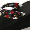 Hot Women Shoes Summer Fairy Style Sandals Women Wedge Heel Thick Bottom Floral Flip Flops Beach Flip Flops Zapatos De Mujer