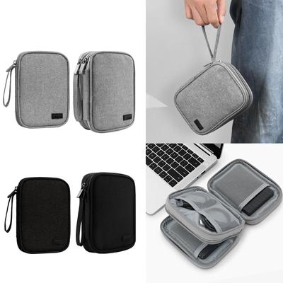 Convenient Hard Disk Storage Pouch Hard Drive Holder Power Bank Organizer Bag Earphone Case for Business Professionals
