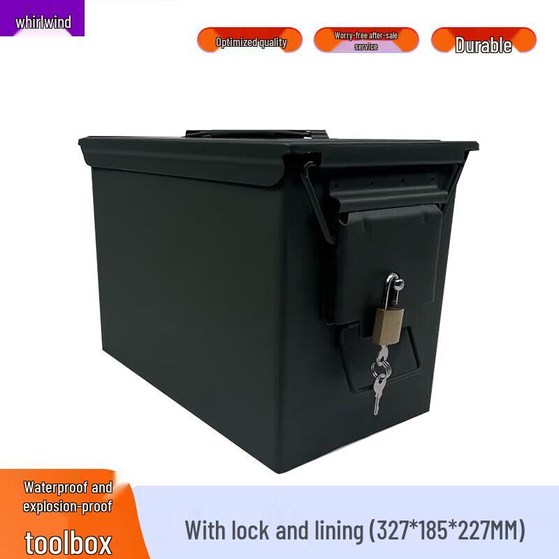 Military Style Ammunition Box with Shockproof Liner