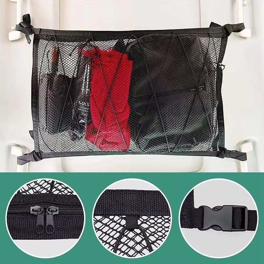 Mesh Style Car Ceiling Storage Net Polyester Auto Roof Organizer Hanging Storage Bag for Travel