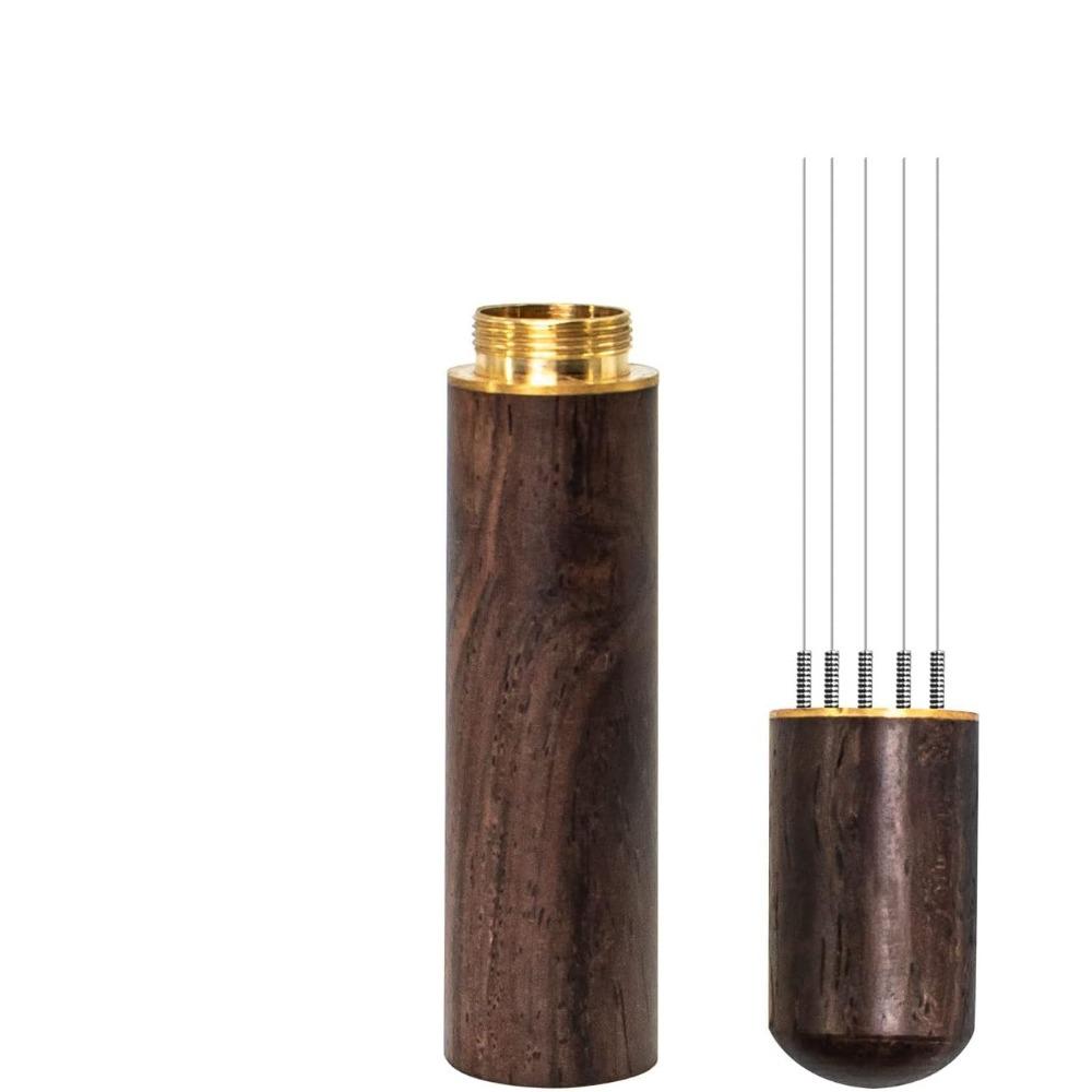 

Stainless Steel Espresso Stirrer 6 Pin 0.4mm Espresso Dispensing Tool with Natural Solid Wood Handle and Stand, Rosewood/Ebony коричневый