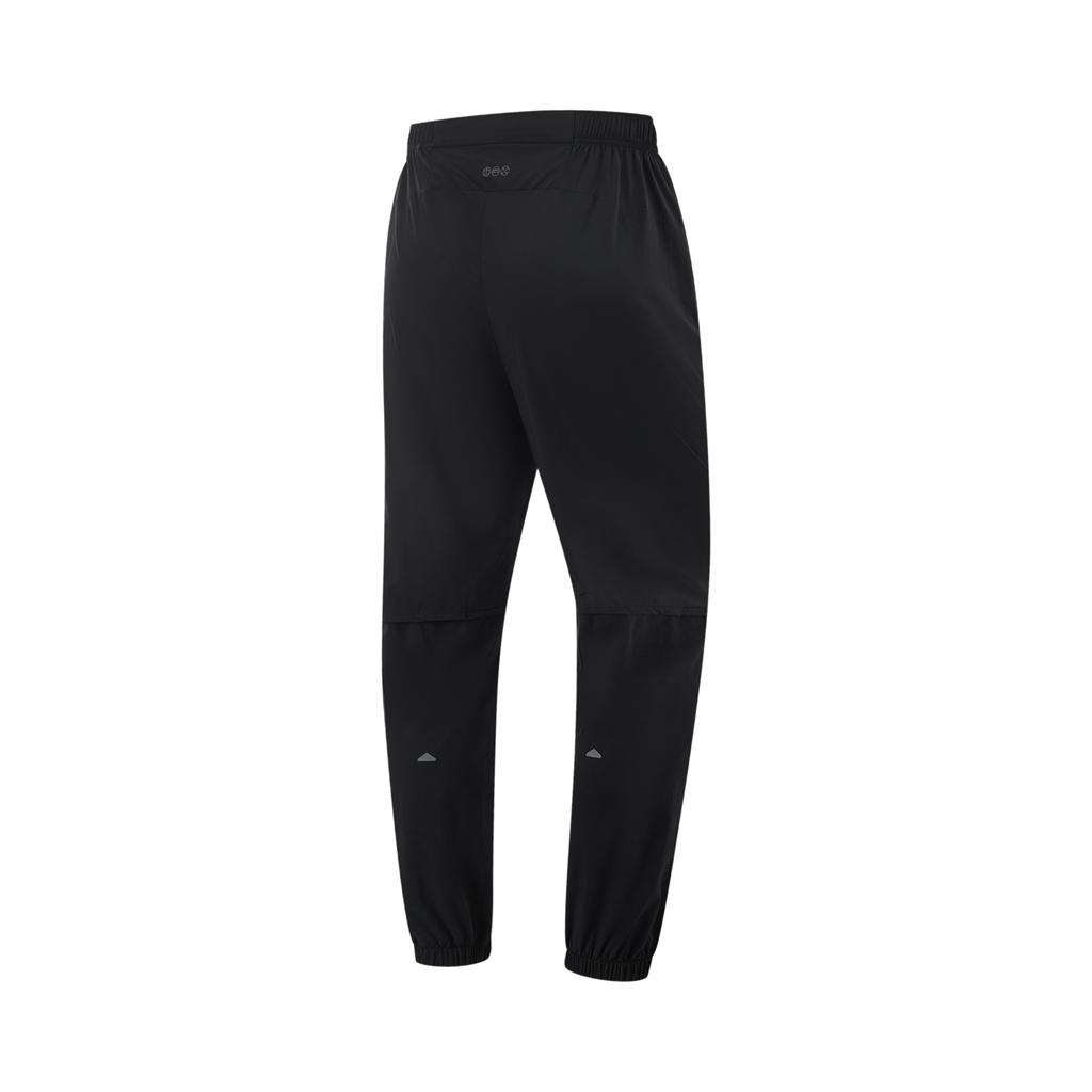 Li-Ning Plain Tapered Casual Knitted Sports Pants Men Bottoms Black AYKV129-1