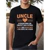 European Sizes Men's Uncle Graphic T-Shirt - "A Person Who Can Protect Like a Father & Give Advice Like a Friend" Print