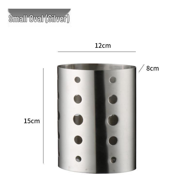 Durable Stainless Steel Chopstick Holder with Drainage Holes - Moisture-Proof and Anti-Fall, Ideal for Restaurants and Customizable with Logo.