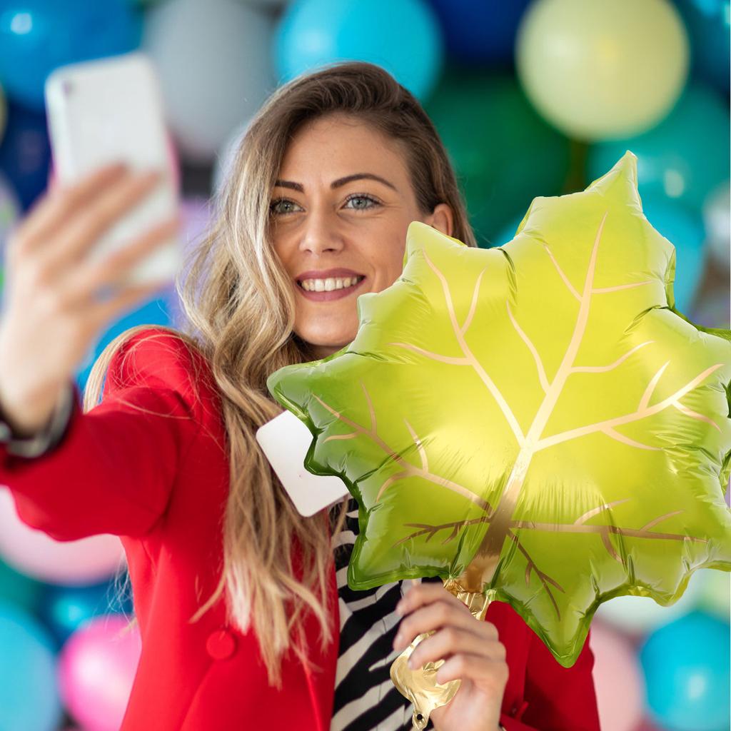 10 Pcs Autumn Decoration Thanksgiving Balloons Festival Maple Leaf Party Fall Colored Foil