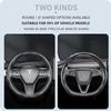 Suitable for Tesla Carbon Fiber Texture Steering Wheel Cover, Snap-On Wave-Shaped Sporty Design, Durable Protective Case Suitable for Model 3 Y S X 