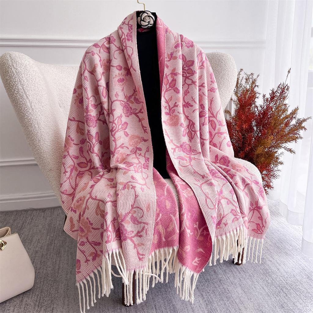 Autumn and Winter Travel Warm Cashmere Shawl Scarf Fashion Women Luxury Print Pashmina Blanket Wraps Female Poncho Bufanda