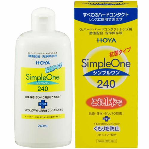 

HOYA Simple One Cleaning, Storage, and Protein Removal (for Hard Contact Lenses) 240ml (Contact Care Products)