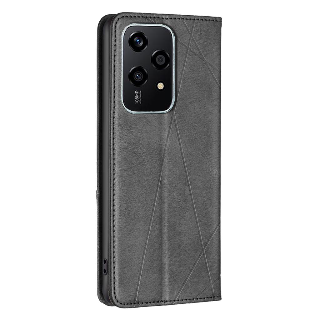 For Honor 200 Lite Case Rhombus Imprint PU Leather Phone Cover with Card Slots