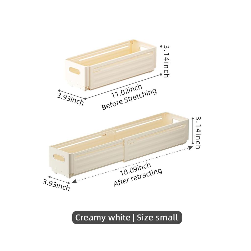 Length Retractable Drawer Organizer Adjustable Cabinet Storage Box Stackable Kitchen Organizers Sorting Storage Box