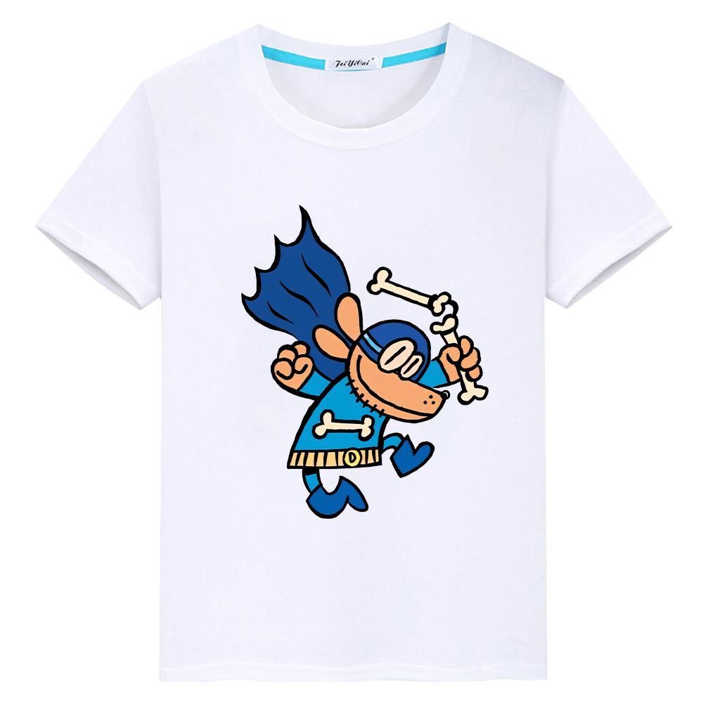 

Футболка с принтом собаки и человека в стиле аниме для мальчиков 10 лет, 100% хлопок, короткие кавайные топы, футболка с надписью «Pride», детская одежда 2000 года, для девочек 100 белый