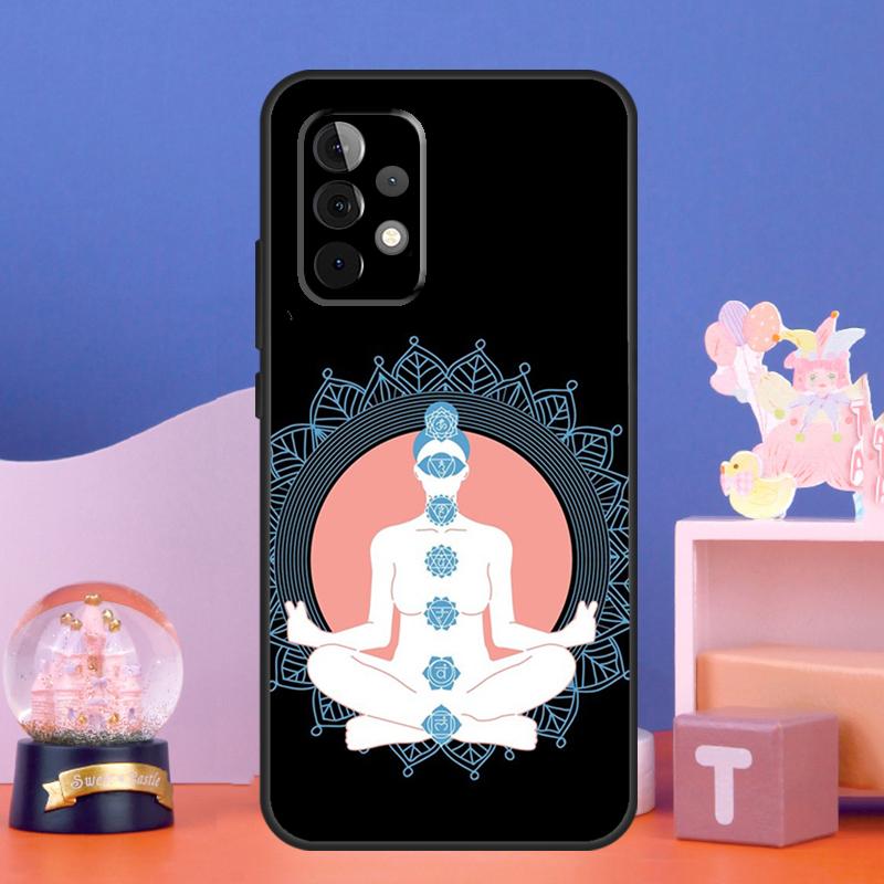 Mandala Chakra Yoga Case For Samsung Galaxy A15 A25 A52 A53 A54 A12 A13 A14 A32 A33 A34 A23 A24 A72 A73 A51 A71