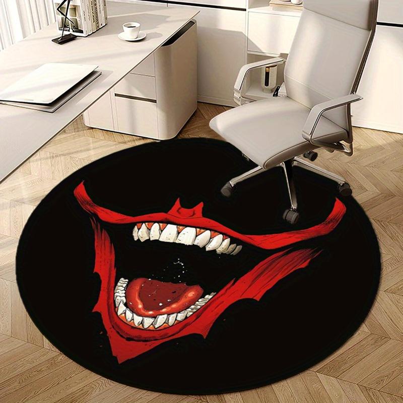 Joker Round Rug Nonslip Area Rug Office Chair Mat Carpet For Living Room Bedroom Home Decor