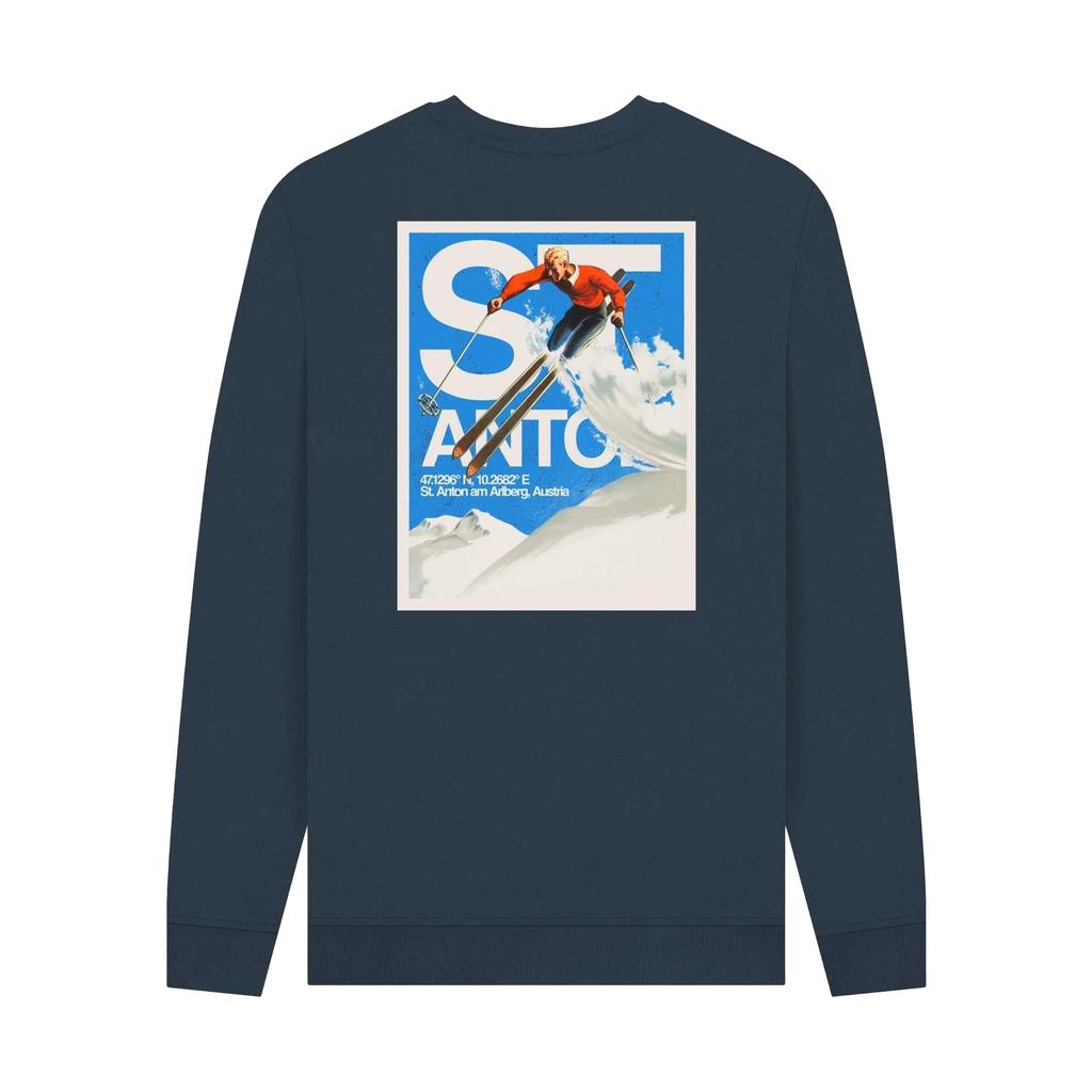 Apoh Unisex Adult St Anton Pierce Archives Back Print Sweatshirt