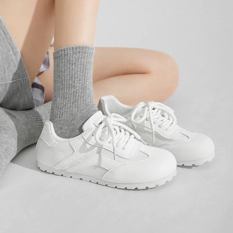 Women's spring flat-bottomed versatile sports and leisure white shoes