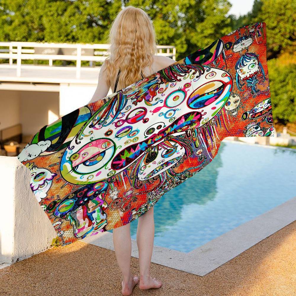 Art T-Takashi Microfiber Blanket Quick Drying Beach Towels Oversized Printing Super Absorbent Pool Towel Blanket