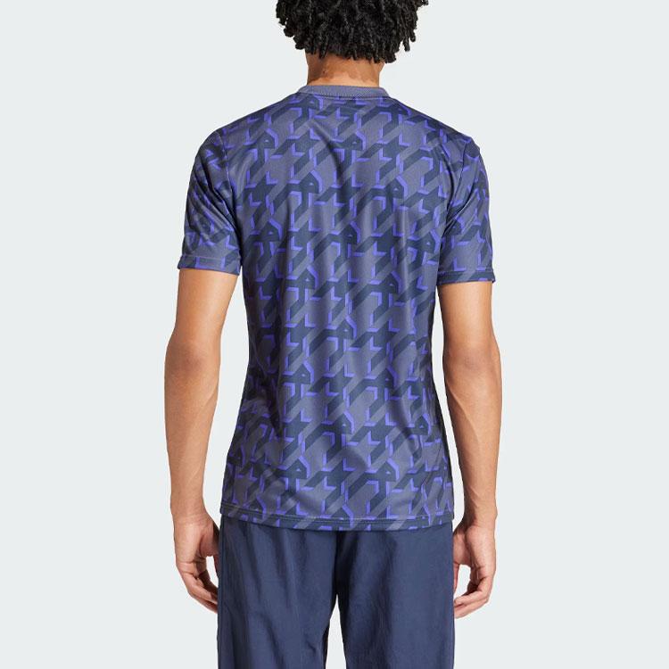 Adidas Real Madrid Pre-Match Jersey With Geometric Pattern Men Tops Dark-Cyan IQ0544