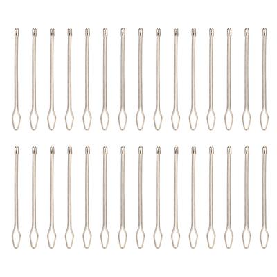 30pcs Drawstring Needle Threader Easy Pull Rust Protection Elastic Threader Tool for Elastic