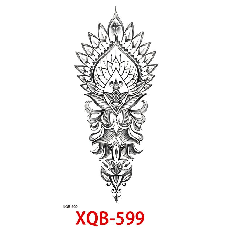 Small Full Arm Tattoo Sticker, Flower Letters, Plain Flower Tattoo Sticker Tattoo