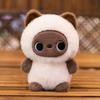 Mini Cute Little Fox Table Companion Doll Dolls Siamese Cat Plush Toys Office Ornaments Doll