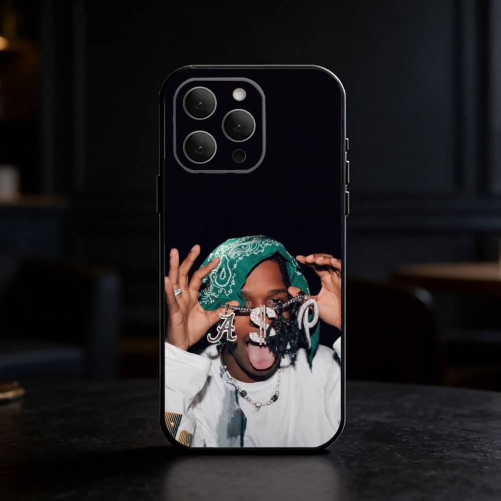 

Rapper ASAP Rocky Phone Case Silicone black Soft For IPhone 17,16,15,14,13,12,11,SE,Plus Pro Max iPhone15promax